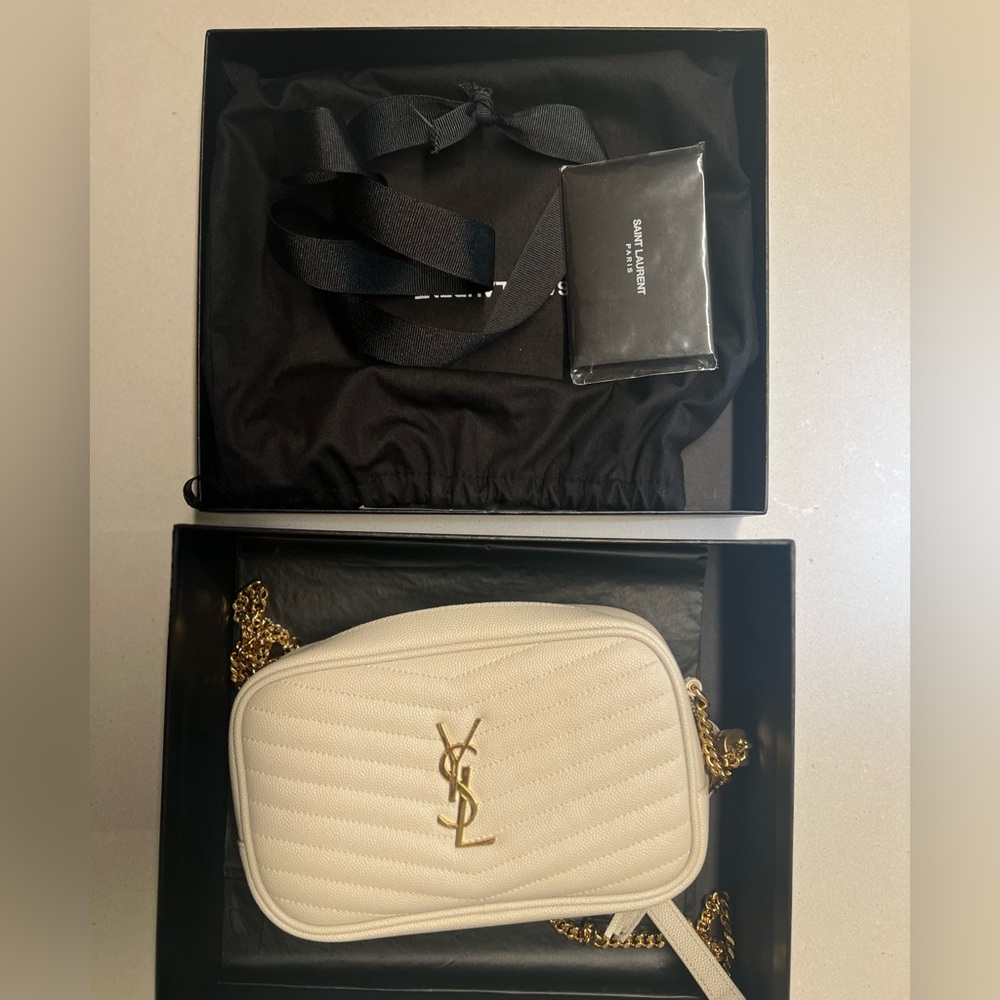 Saint Laurent, Mini Lou Bag In Quilted Leather